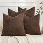 Set of 4 Soft Textured Decorative Throw Pillow Covers 24x24 Inch Cozy Farmhouse by Cozoomy
