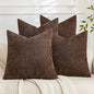 Set of 4 Soft Textured Decorative Throw Pillow Covers 18x18 Inch Cozy Farmhouse by Cozoomy