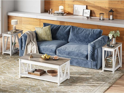 WLIVE End Tables Living Room Set of 2 - Image 2