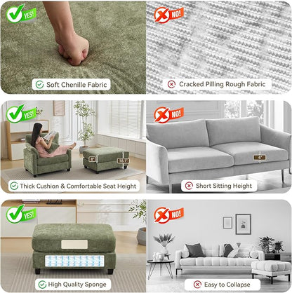 WUTUTUEE 57.5" Oversized Chaise Lounge - Image 6