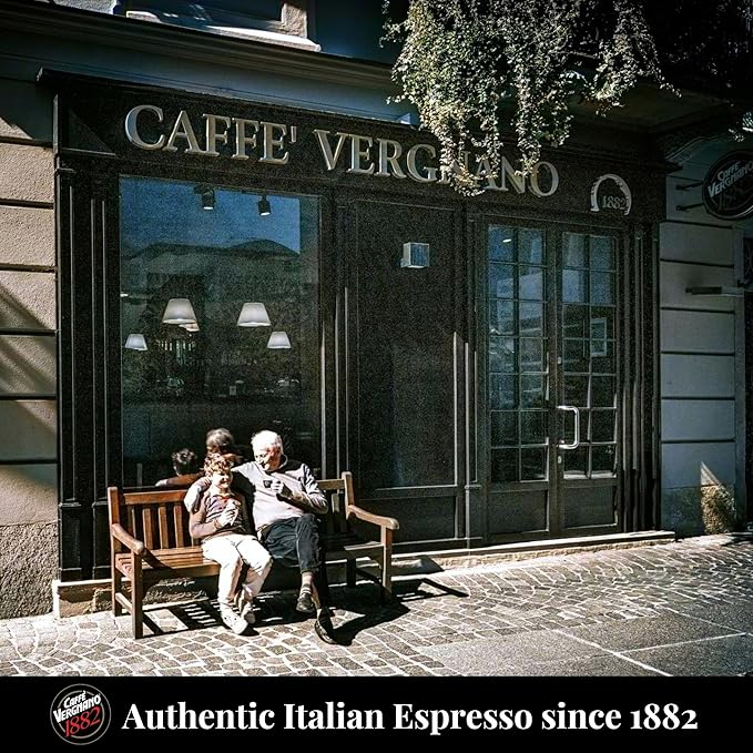 Caffe' Vergnano 1882 Decaf Medium Roast Espresso Original Line Machine Compatible Capsules, Arabica Robusta Espresso Coffee, Italian Coffee for Nespresso Machines, Intensity 5/10, Decaffeinato, 50 Ct