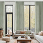 Desert Sage Linen Curtains 132 Inch Length by Nanspring