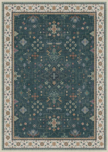 Dark Green Oushak Living Room Rug 10x14 - Image 3
