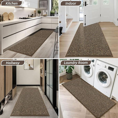 BEQHAUSE Dirt Trapper Door Mat 32" x 72", Non-Slip Washable Doormats, Low - Image 8