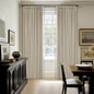 Oatmeal Pinch Pleated 100% Blackout Linen Curtains 100 Inch Length 2 Panel | by Twodrapes