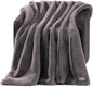 UGG Euphoria Throw Blanket, Faux Fur Blanket, Charcoal Grey | Reversible Fluffy by Unknown