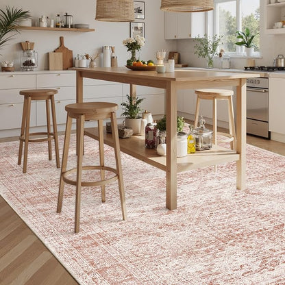 Soalmost Washable Area Rug 8x10 Large Soft Pink Rugs - Image 7