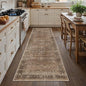 Schweek 2.6x8 Hallway Runner Rug Washable Vintage Neutral Runners Brown | Non by Schweek