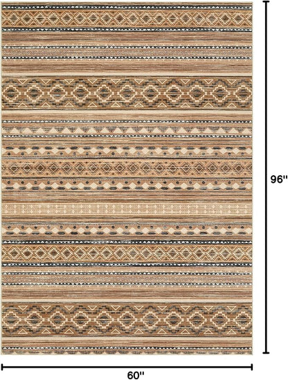 cotiled Boho 5x8 Area Rugs for Living Room: Soft Moroccan Washable Rug | Solve - Image 2
