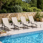 Crestlive Products Outdoor Chaise Lounge Chair, 5-Position Pool Lounge Chairs by CrestliveProducts
