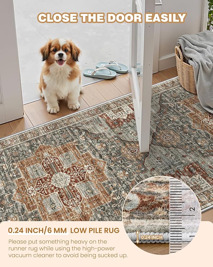 Kitchen Runner Rug Non Slip Washable Rugs 2.5x8, Carpet Runner - Image 6