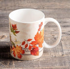 Maison d' Hermine Coffee Mug with Handles Fine Bone China Mugs Pack of One Tea Cups for Hot Beverages Cappuccino Latte Home Restaurant Office Perfect for Gift (Amarante - Charmille, 15 Ounce)