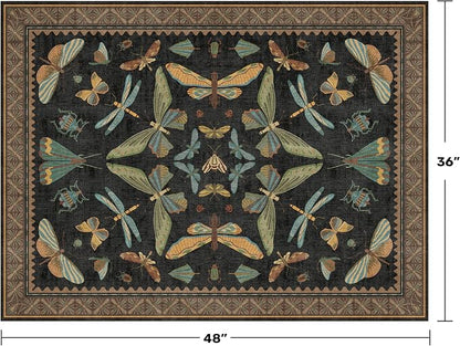Black Front Door Mat Indoor Entrance Non Slip Washable - Image 2