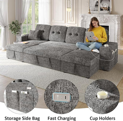 Modular Sectional Sleeper Sofa Bed, Couches - Image 6