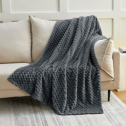 EXQ Home Gentle Soft Fleece Throw Blanket – Cozy Lightweight 3D Imitation - Image 4