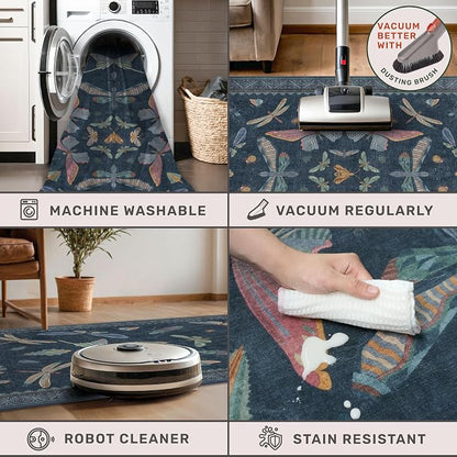 Washable 2x8 Insect Entryway Runner Rug - Image 5