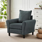 Mid-Century Accent Chair, Modern Linen Fabric Armchair by Chireca
