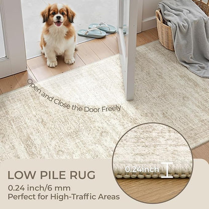 2'6 x 14' Runner Rug Non Slip, Washable Kitchen Rugs, Living Room, Extra Long - Image 6