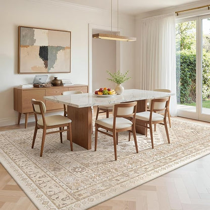 7x9 Area Rugs for Living Room, Large Washable Rug, Dining Room, Low Pile - Image 8
