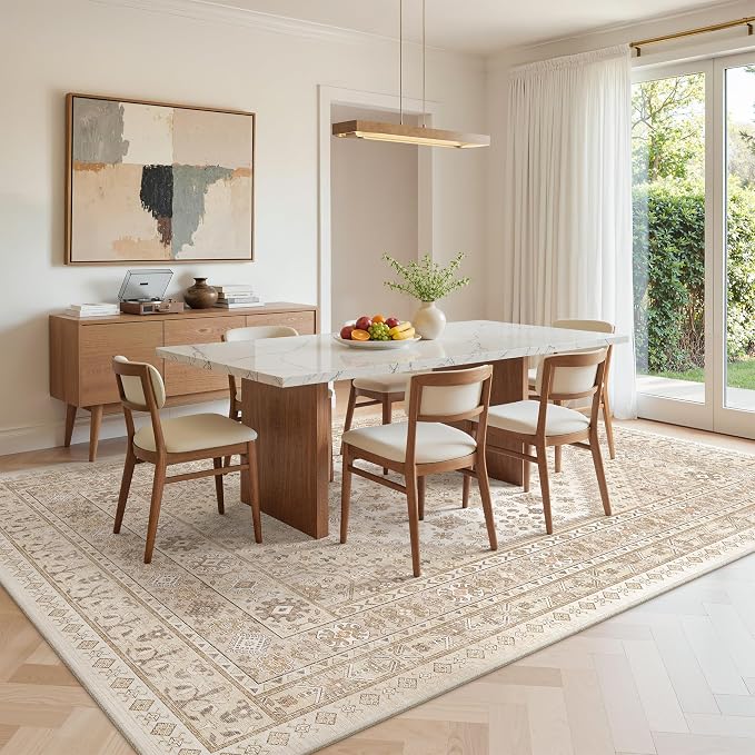 6x9 Area Rugs for Living Room, Large Washable Rug, Dining Room, Low Pile - Image 8