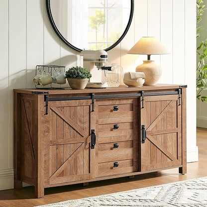 T4TREAM Farmhouse Sideboard Buffet Cabinet by T4TREAMFurniture