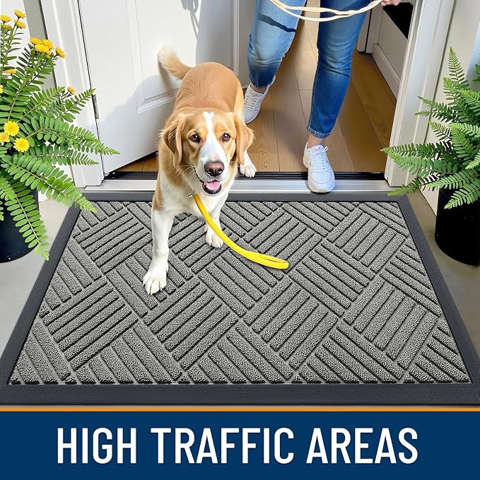 OLANLY Front Door Mat Outside Entrance 33x21, Waterproof Heavy-Duty Doormat | - Image 6