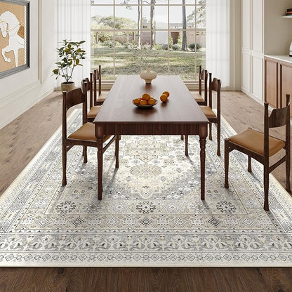 5x8 Area Rugs for Living Room, Large Washable Rug, Dining Room, Low Pile - Image 8