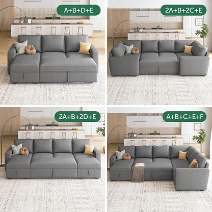 HONBAY Single Seat for Modular Sectional Sleeper Sofa - Image 6