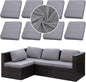 8PCS Patio Cushion Covers.Patio Furniture Couch SeatSlipcovers | Washable by SUKAIKEQA
