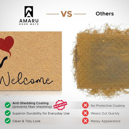 Coir Welcome Mat, 17 x 29 in | 100% Natural Coir, Anti-Shedding, Durable PVC - Image 3
