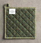 Maison d' Hermine Pot Holders Set 100% Cotton Heat Resistant Potholders 8" x 8" Hot Pads with Loop BBQ, Cooking, Baking, Grilling, Kitchen, Handling Hot Pans (Pack of 2, Pumpkin Garden - Dark Green)
