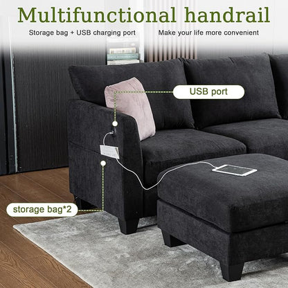 150.4" Large Sectional Couches for Living Room, 8 Seater L Shaped Modular - Image 4