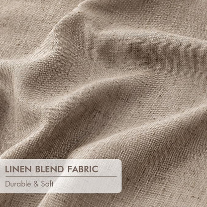 MIULEE Copper Brown Pinch Pleated 100% Blackout Linen Curtains 40x90 Inches | - Image 6