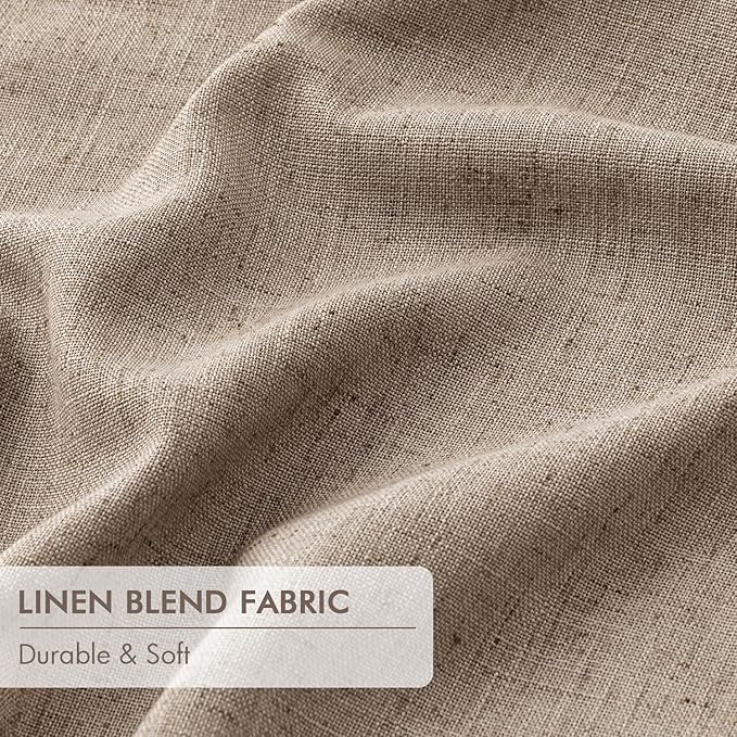 MIULEE Copper Brown Pinch Pleated 100% Blackout Linen Curtains 40x63 Inches | - Image 6