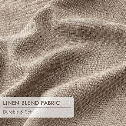 MIULEE Copper Brown Pinch Pleated 100% Blackout Linen Curtains 40x63 Inches | - Image 6