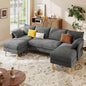 WorthFurni Sectional Couches for Living Room, U Shaped Modular Sectional Sofa by WorthFurni