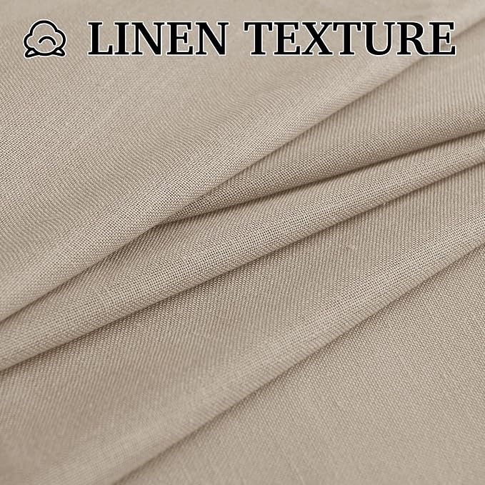 RYB HOME Farmhouse Boho Linen Sheer Curtains 90 inches Long - Image 6