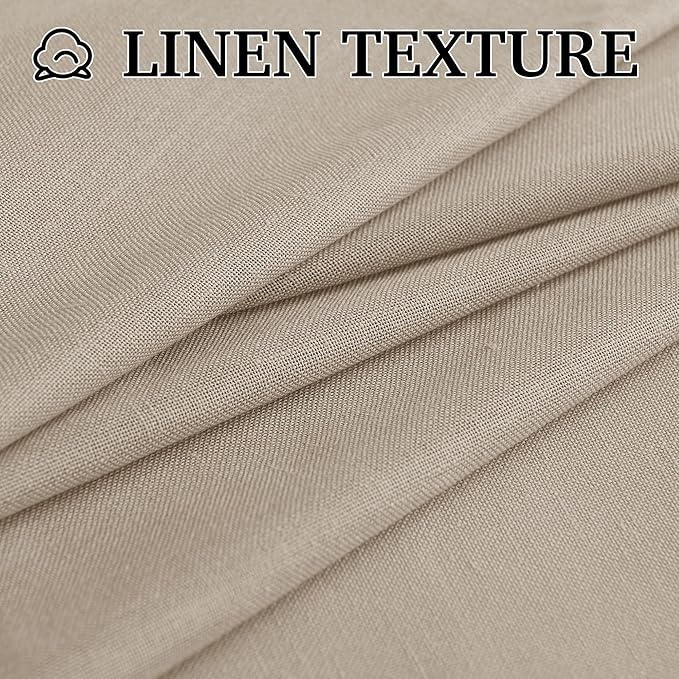 RYB HOME Linen Semi Sheer Curtains - Image 5