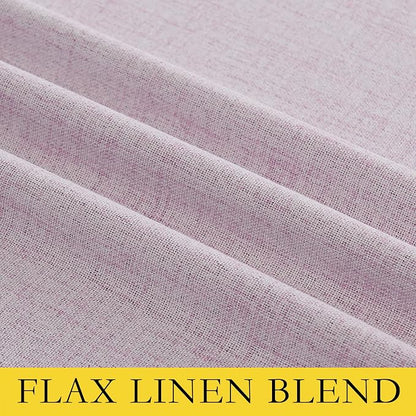 NICETOWN Pink Vintage Linen 100% Blackout Curtains - Image 8