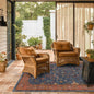 Navy Blue Area Rug 5x7 Living Room Rug by HazoHaus
