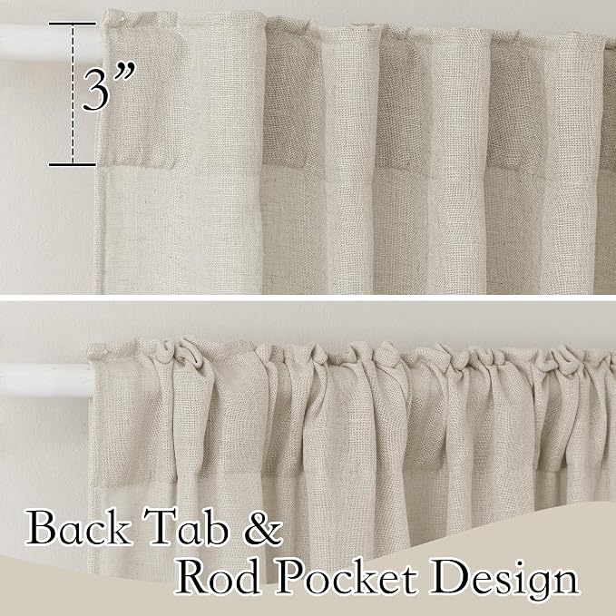 RYB HOME Linen Curtains for Bedroom - Image 3