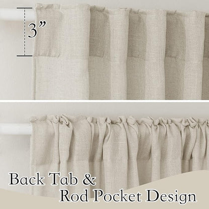 RYB HOME Linen Curtains for Bedroom - Image 3