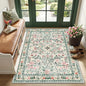 PLHXFR Area Rug Living Room: 3x5 Floral Washable Boho Carpet Green Beige | by PLHXFRSoftAreaRugs
