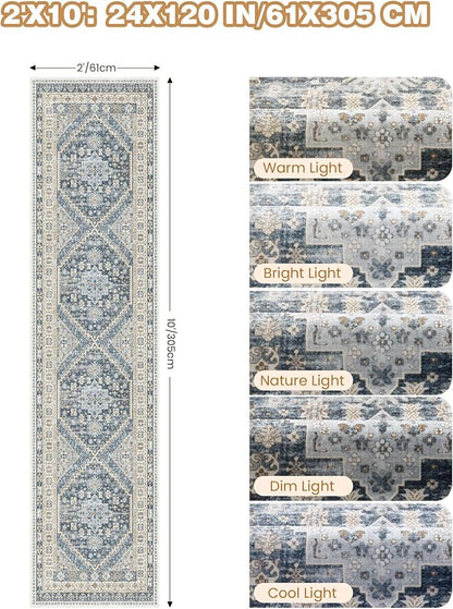 Runner Rug 2x10, Washable Rugs for Entryway Rug, Bathroom Bedroom - Image 2