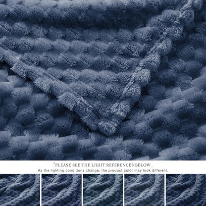 EXQ Home Gentle Soft Fleece Throw Blanket – Cozy Lightweight 3D Imitation - Image 7