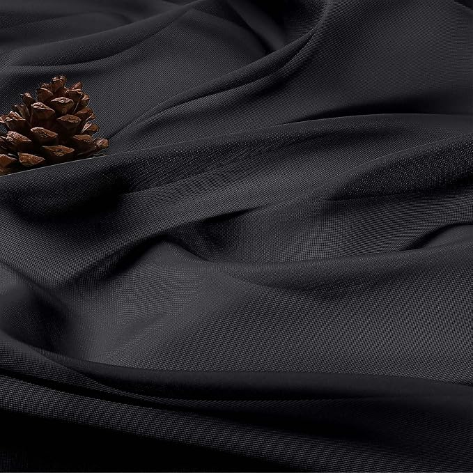 Black Bedroom Curtains 96 Length - Image 5