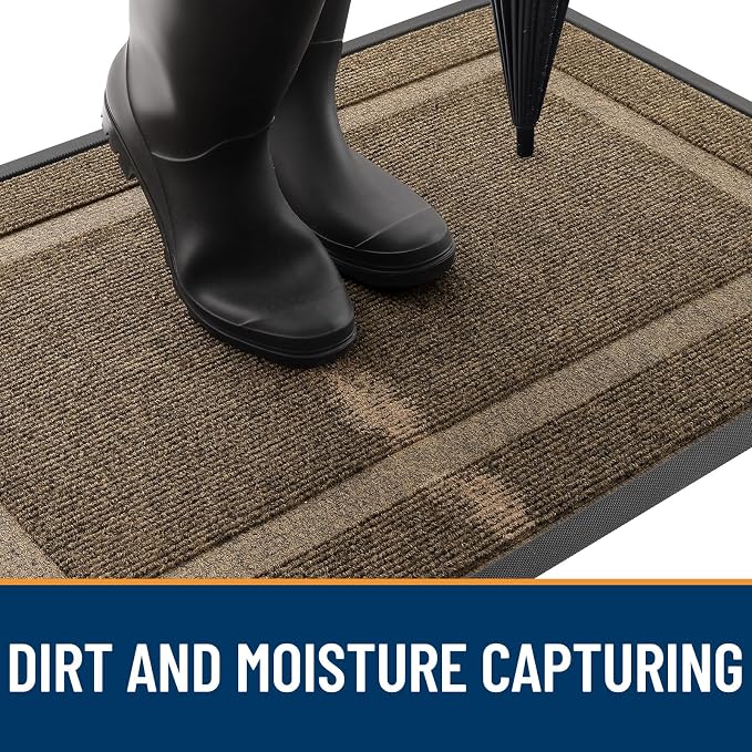 OLANLY Front Door Mat Outside 59x34, All-Season Heavy-Duty Rubber Doormat | - Image 5