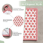 Maison d' Hermine Pot Holders Set 100% Cotton Heat Resistant Potholders 8" x 8" Hot Pads with Loop BBQ, Cooking, Baking, Grilling, Kitchen, Handling Hot Pans (Pack of 2, Rural Christmas)