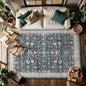 Ashen Area Rug 5x7 for Living Room Bedroom | Low Pile; Non Slip;Machine by WelcometoBabovid