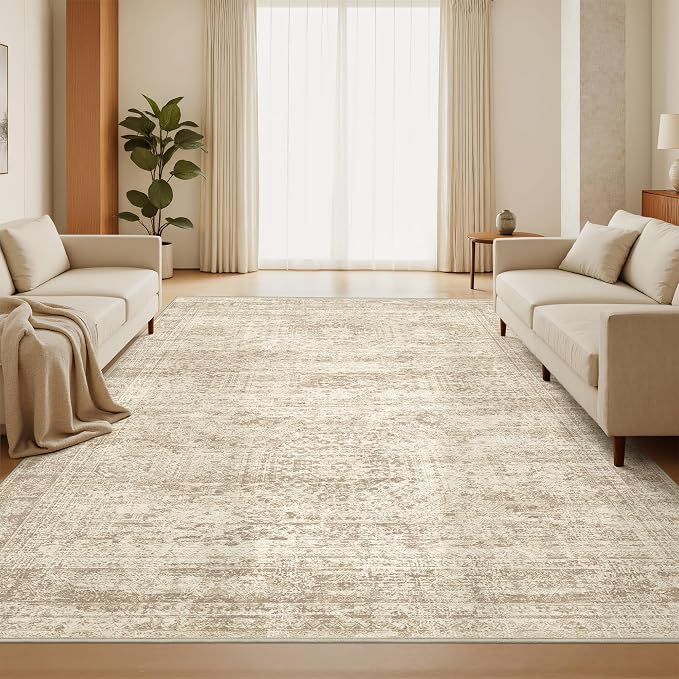 6x9 Area Rugs for Living Room, Large Washable Rug, Dining Room, Low Pile - Image 3
